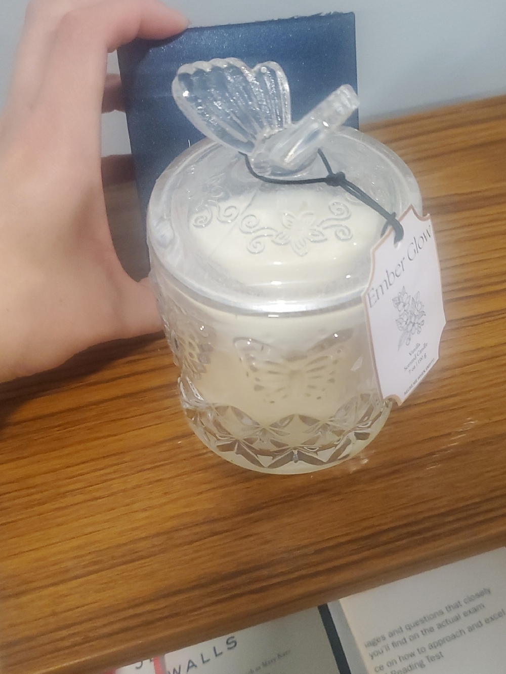 Vanilla Scented Candle - White Buterfly
